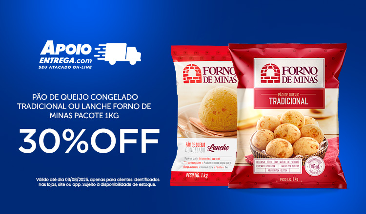 Pão de Queijo Congelado Trad até 03/08